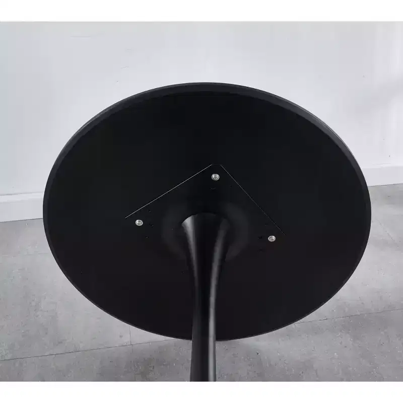 Special Dining Table with MDF Top and Metal Legs, Kitchen Table or Executive Desk, Black Finish