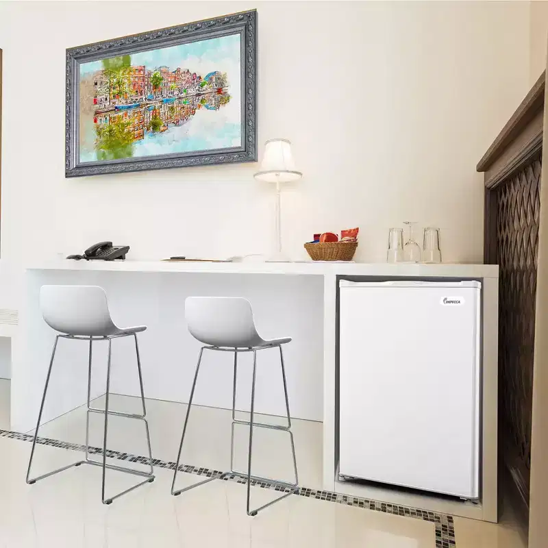 Impecca 3.3 Cu.Ft. Single Door Mini Refrigerators with Full-width Soft Freezer -White