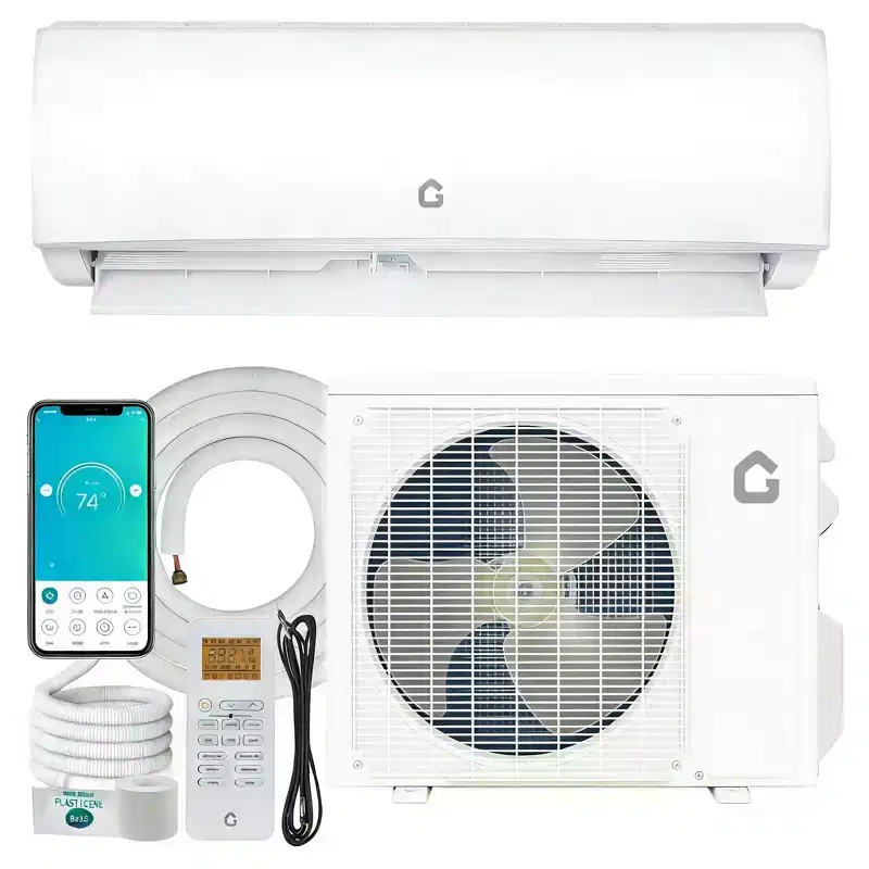 Acekool 11500 BTU Mini Split Air Conditioner and Heater, Wi-Fi Ductless Inverter AC 230V, Cools Heats 750 Sq.Ft, White