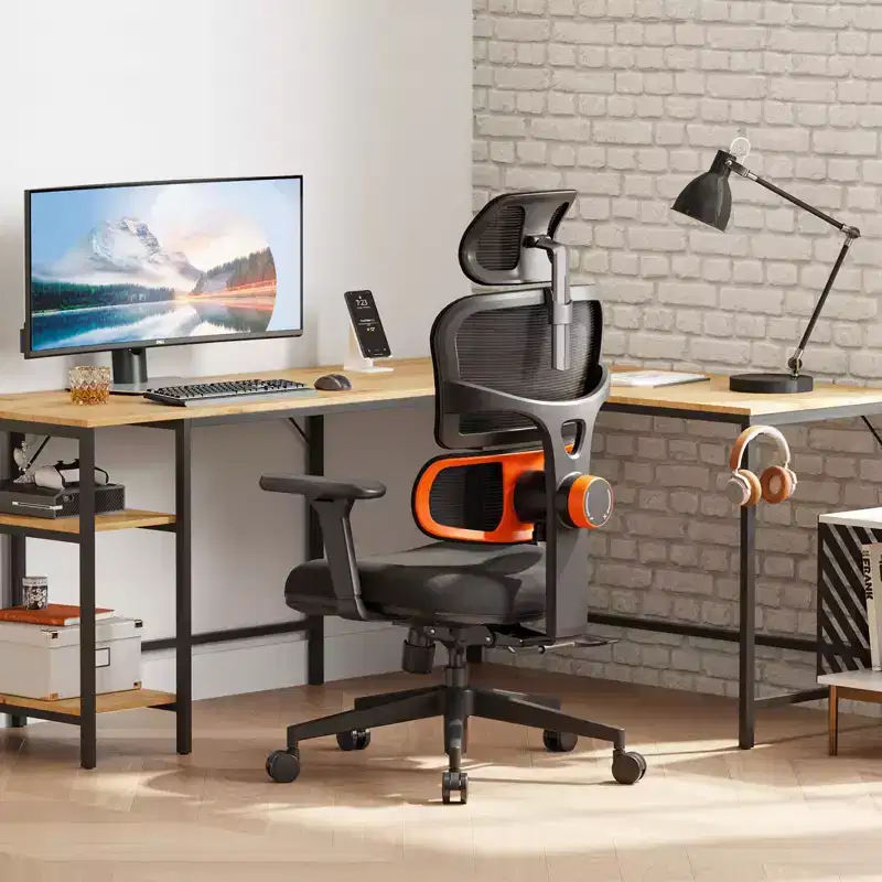 Ergonomic Desk Chair with Fully Adaptive Lumbar Support, 3D Flip-Up Armrests, Mesh Back, 300 lbs