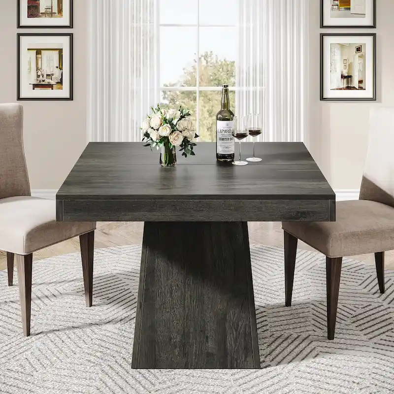 31.5 Inch Square Dining Table, Wood Kitchen Table Small Dinner Table Farmhouse Dining Room Table