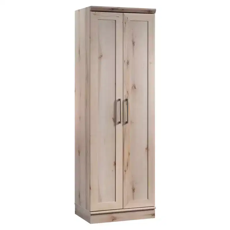 Sauder Homeplus 2 Door Storage Cabinet Pacific Maple: Laminated Utility Closet, 5 Shelves, Office Organizer