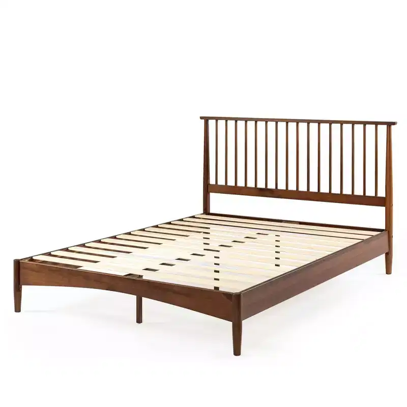 Linda Wood Platform Bed Frame Brown - Zinus