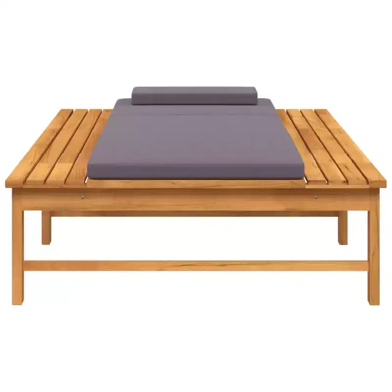 vidaXL Sun Lounger Solid Acacia wood Standard