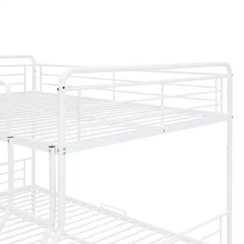 Full XL Over Queen Metal Bunk Bed - ModernLuxe