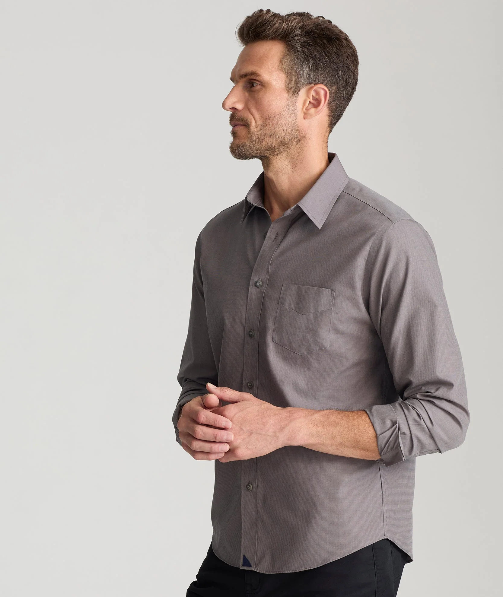 Classic Gray Cotton Shirt