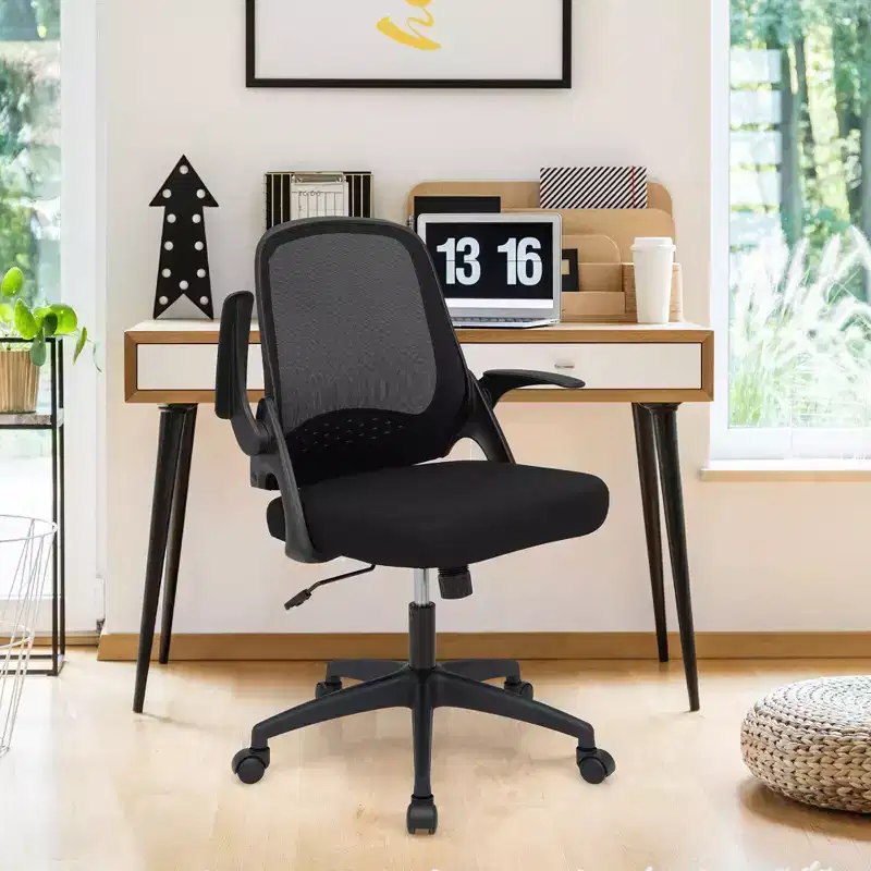 Ergonomic Mesh Office Chair with Flip-Up Arms – Lumbar Support, 330 lb, Adjustable Height