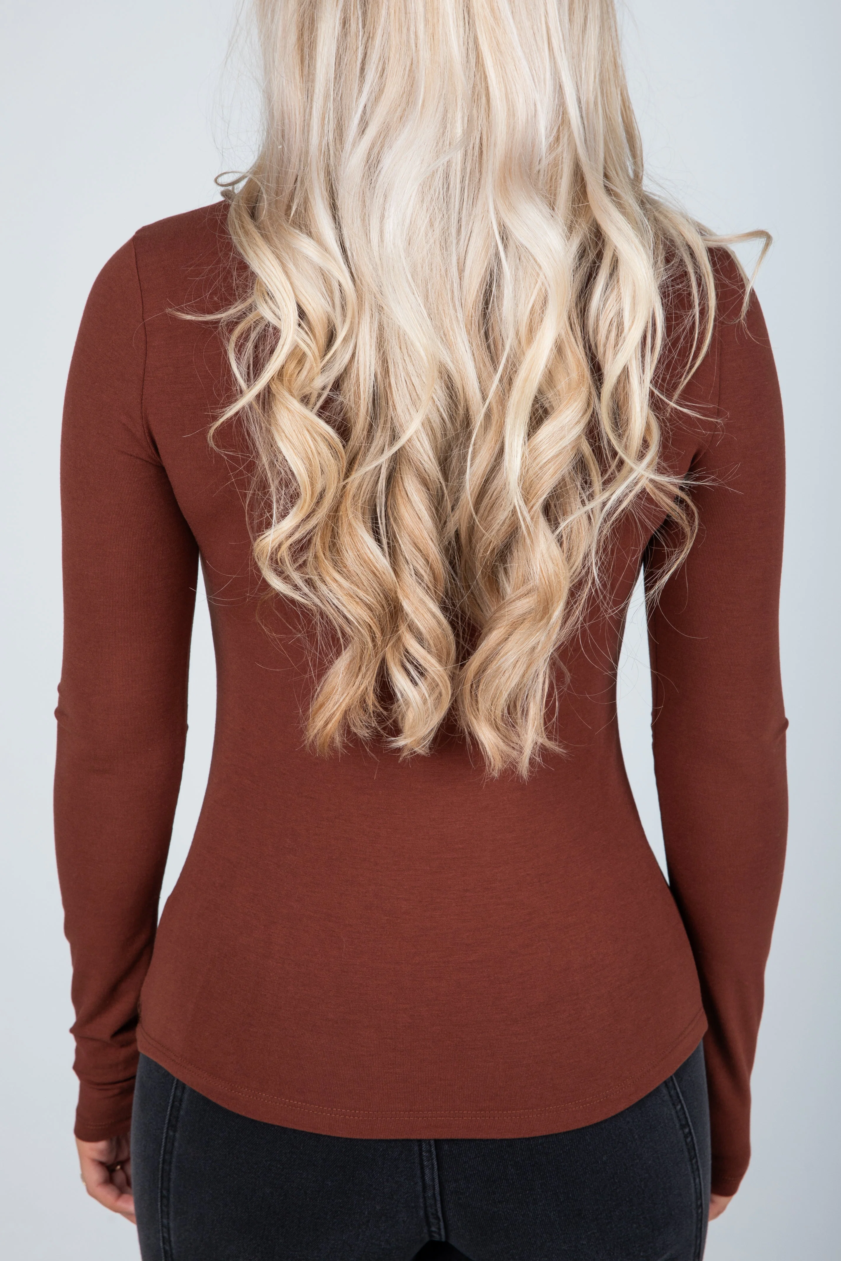 Round Neck Long Sleeve Relaxed Jersey Top