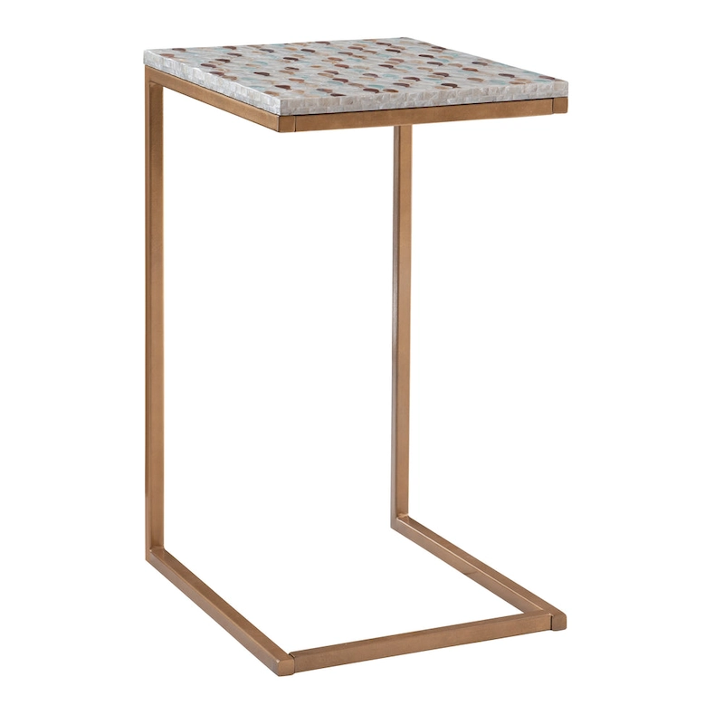Shawnee Capiz Fish Mosaic Accent C Table