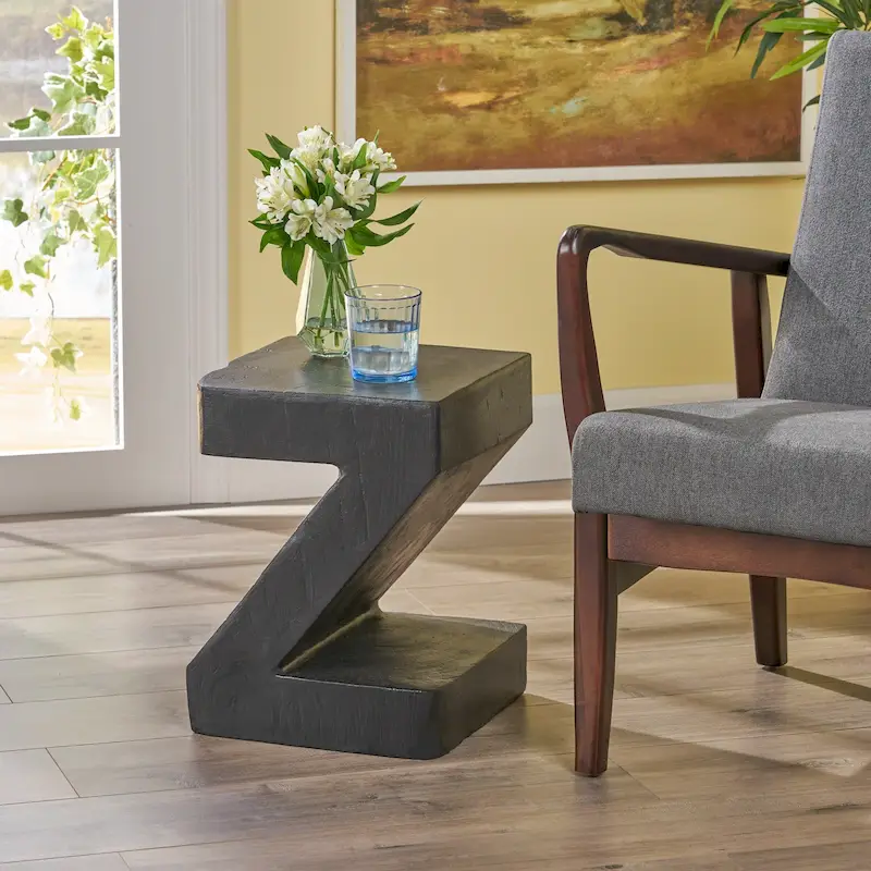 Max Outdoor Light-Weight Concrete Side Table by Christopher Knight Home