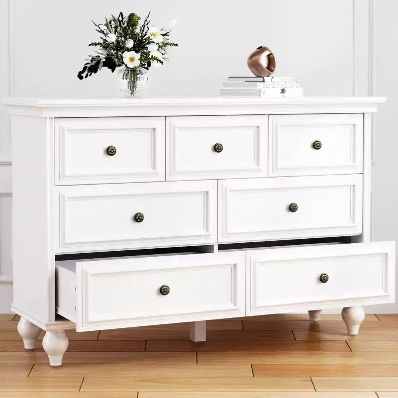 Solid Wood 7-Drawer Dresser Chest
