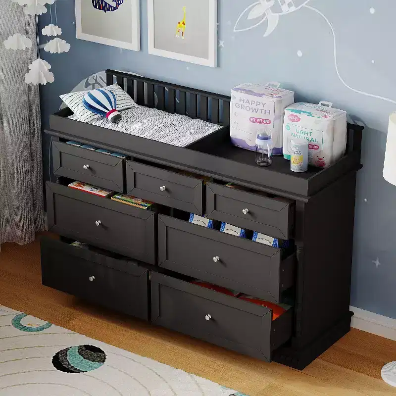Famapy Versatile Baby Changing Table Dresser: Convertible Design, Spacious Drawers  Grow with Your Little One