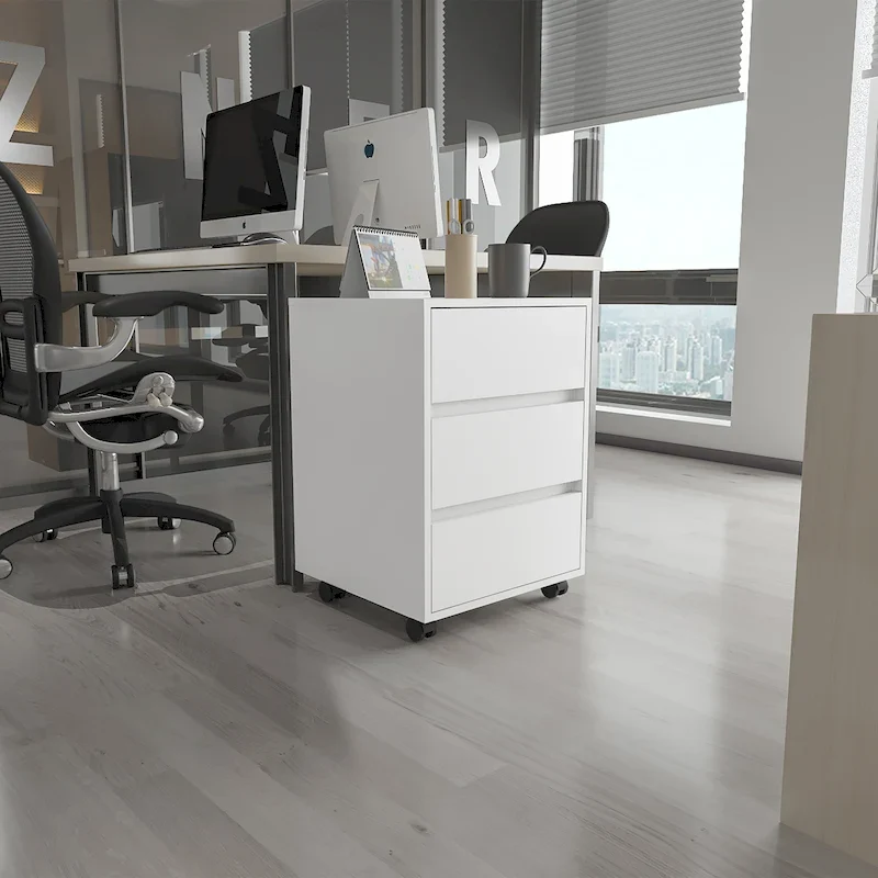 3-Drawer Wood Filing Cabinet – Home Office Document Storage for Letter & Legal Size Files