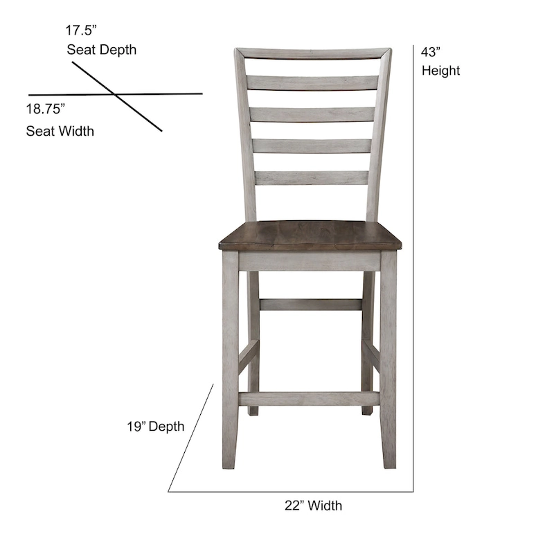 The Gray Barn Aldrich Two-tone 5-piece Counter Dining Set