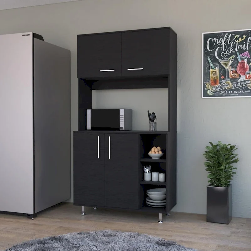 FM Furniture Colorado Pantry Cabinet with Three Open Shelves - N/A