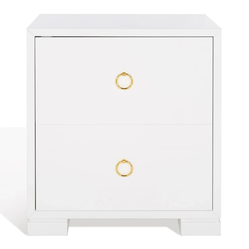 White/ Gold Lacquer Chest - 24Wx18Dx26H