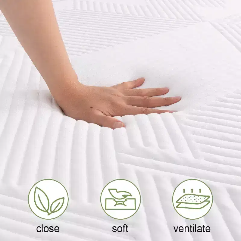 Wuleitex 10-inch full cold basic memory foam mattress without glass fiber, medium feel, breathable cooling layer, certified safety material