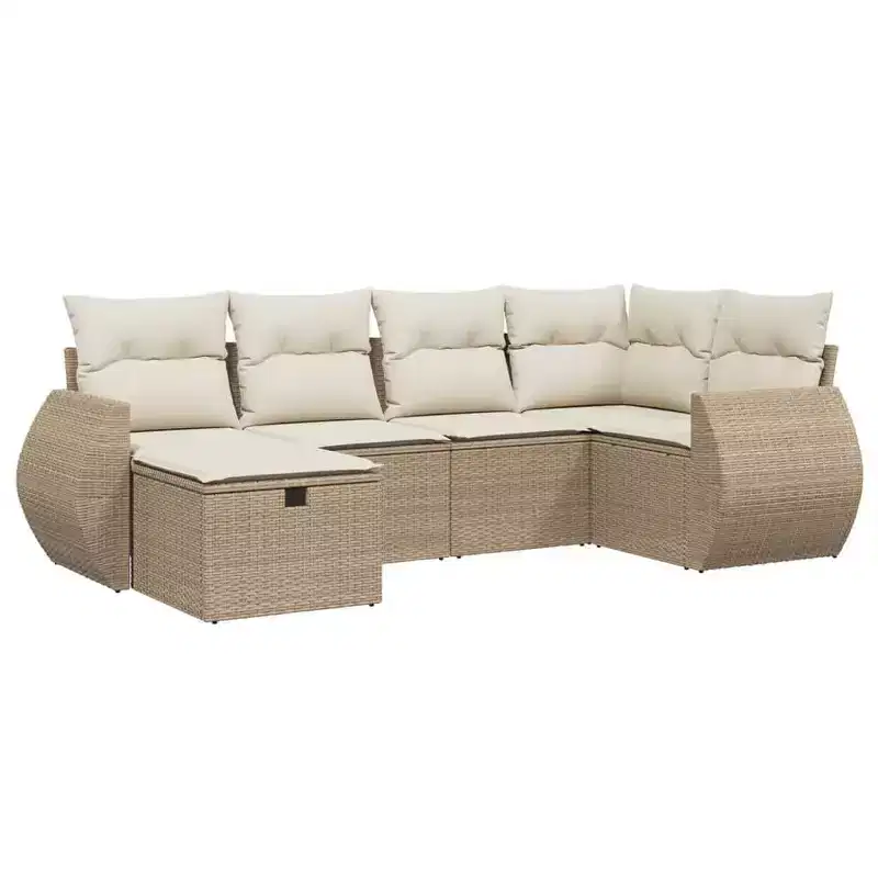 vidaXL Outdoor Sofa Set with Storage and Cushions
