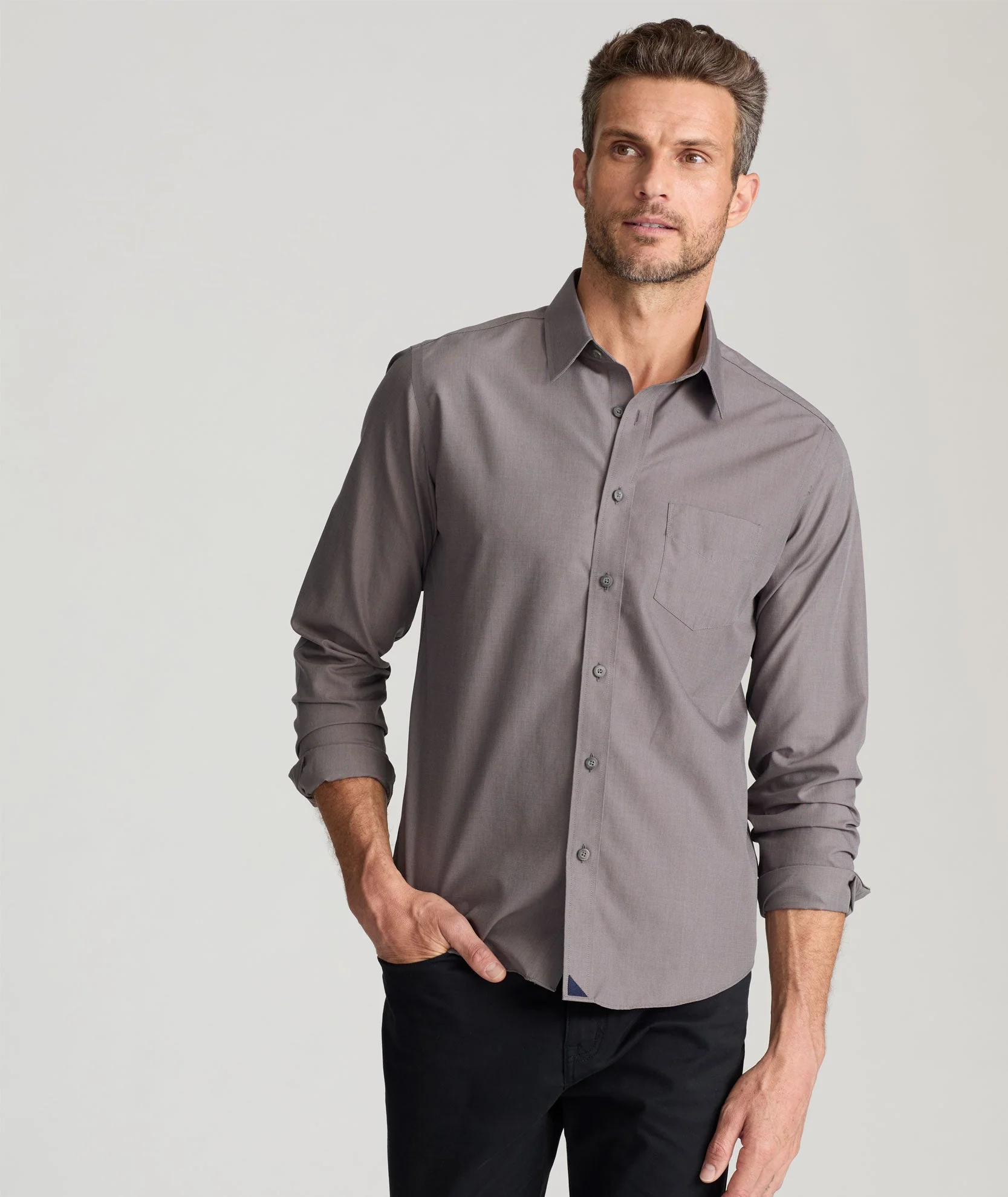 Classic Gray Cotton Shirt