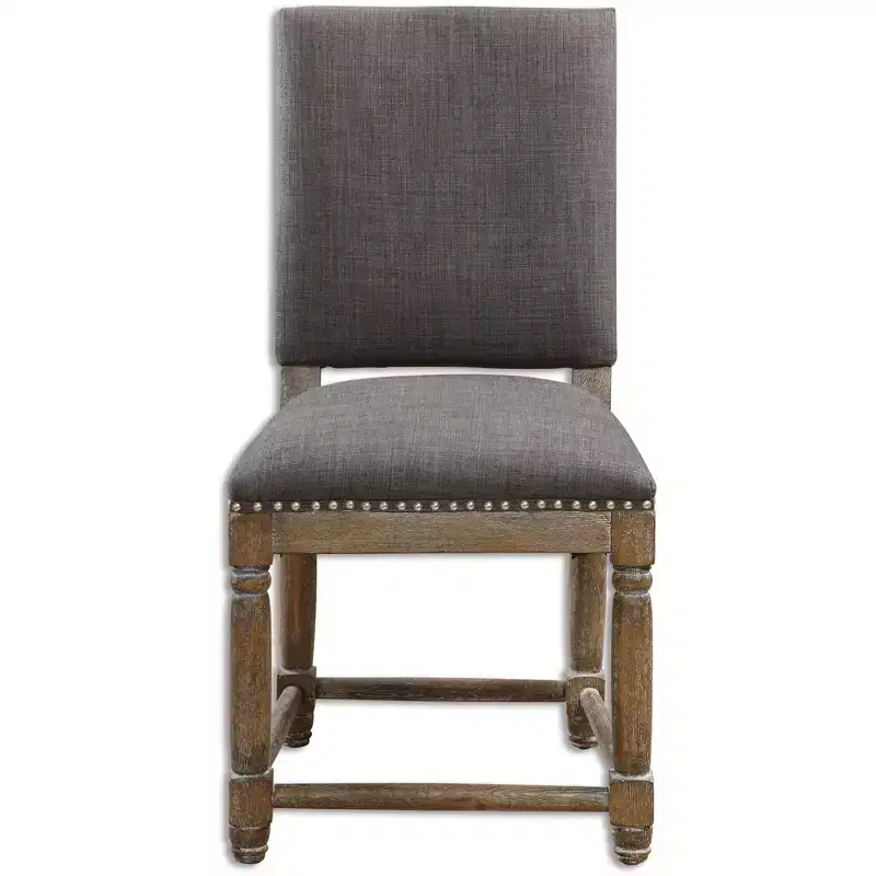 Uttermost Laurens 23 1/4 Wide Nailhead Trim Slate Gray Accent Chair