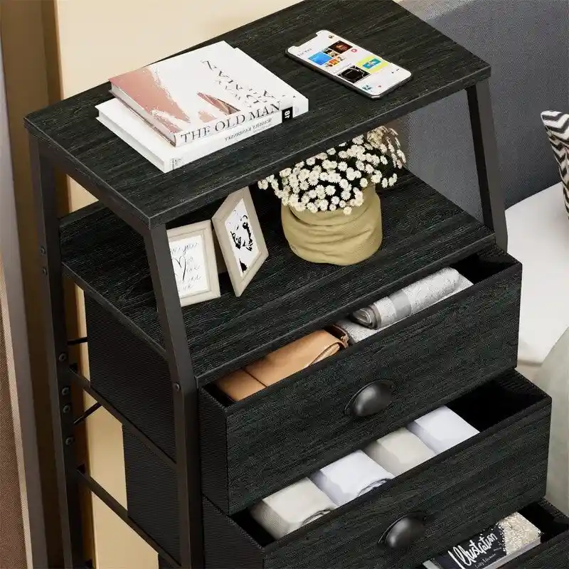 5-Drawer Storage Dresser with Metal Frame
