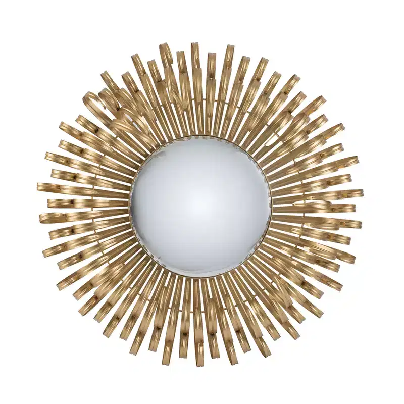 27 Inch Gold Sunburst Wall Mirror