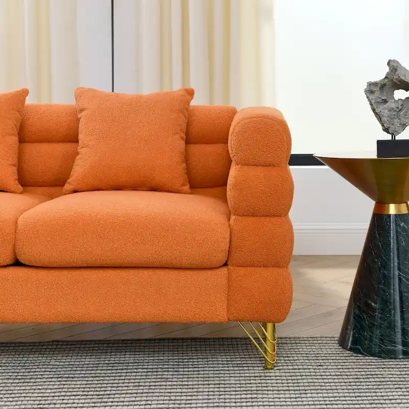Fabric 3-seater Sofa with 3 Pillows
