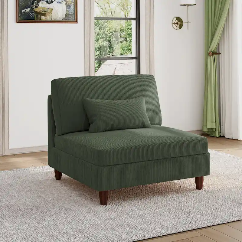 Corduroy Armless Chair