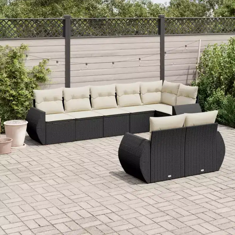 vidaXL Awesome Modular Patio Sofa Set with Cushions