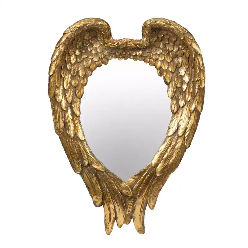 22 x 16 Inch Golden Wing Decorative Wall Mirror
