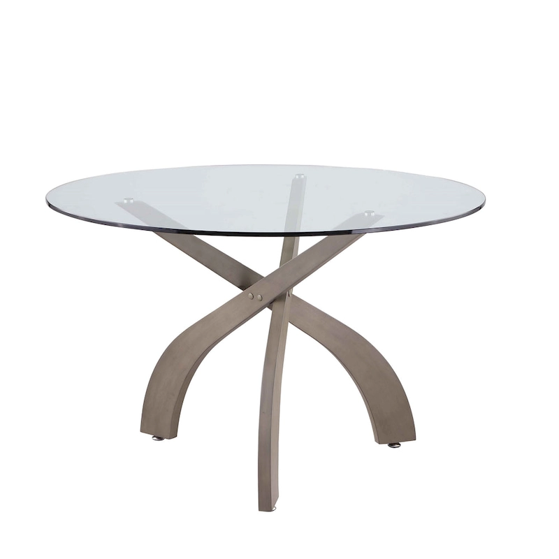 Somette Pogo Criss Cross Dining Set with Black Chairs