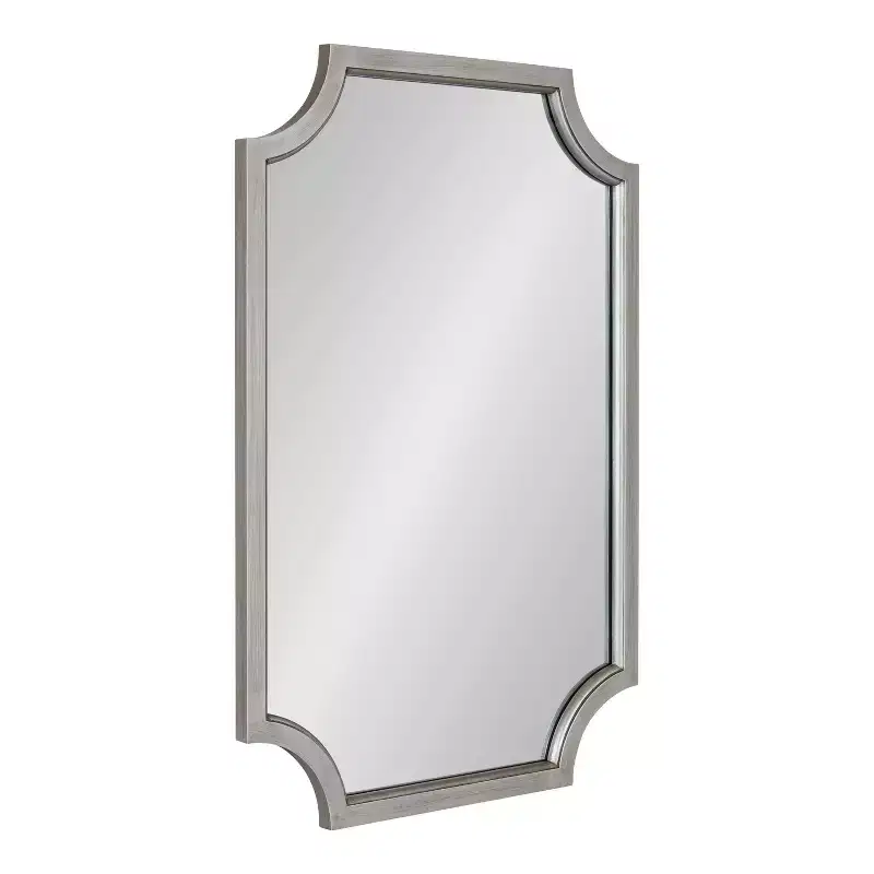 Scalloped MDF Mirror 24x36 Silver