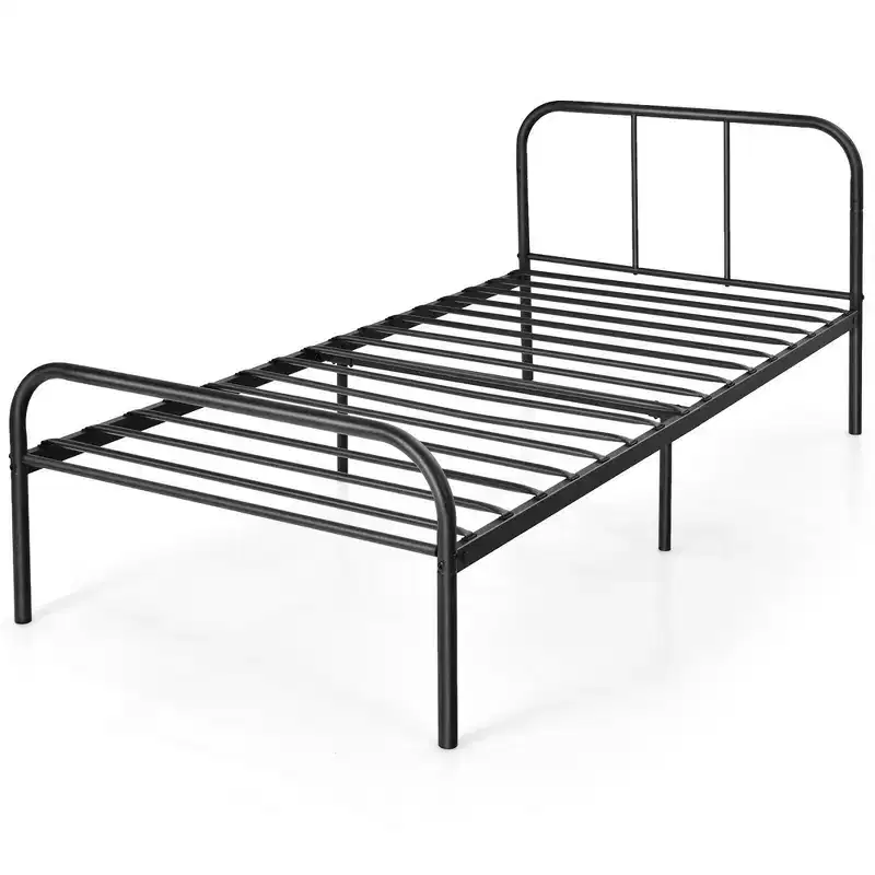 Costway Twin Size Metal Bed Frame Heavy Duty Mattress Foundation Under Bed Storage