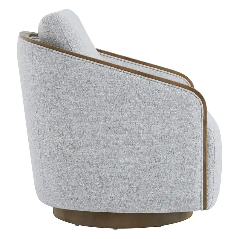 Skyler Modern Upholstered Living Room Swivel Bucket Accent Chair