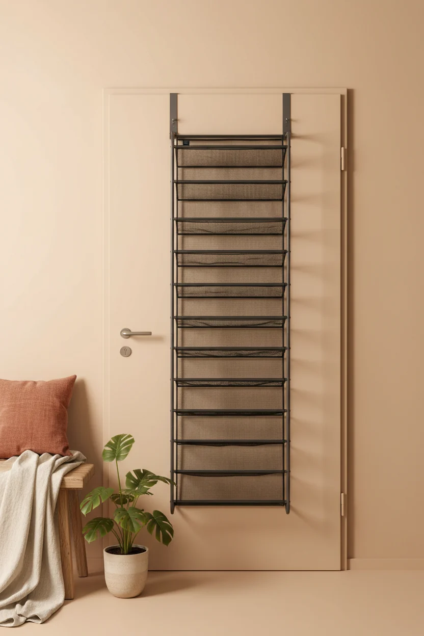 36 Pair Over-the-Door Shoe Rack Black