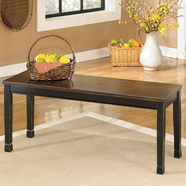 Black-Brown Dining Bench