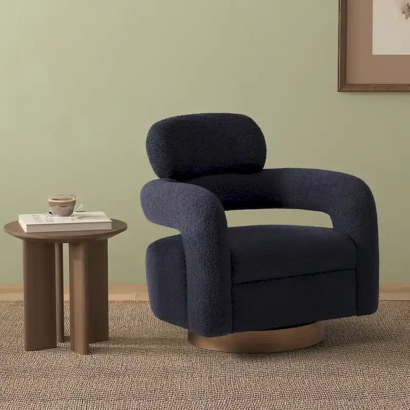 Bayville 29 Wide Sherpa Swivel Chair