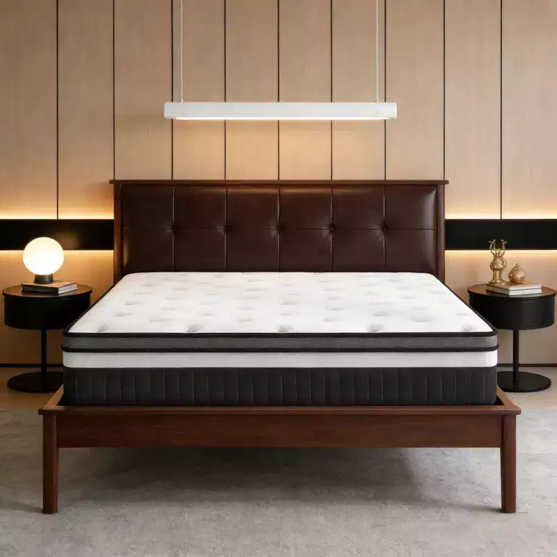 14 King Hybrid Mattress in a Box with Gel Memory Foam, Medium Feel, Pressure Relief, Skin Friendly, Motion Isolation, CertiPUR-US Certified