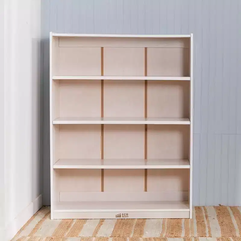 ECR4Kids Wooden Classic Bookcase with Adjustable Shelves, 48in, Classroom Bookshelf