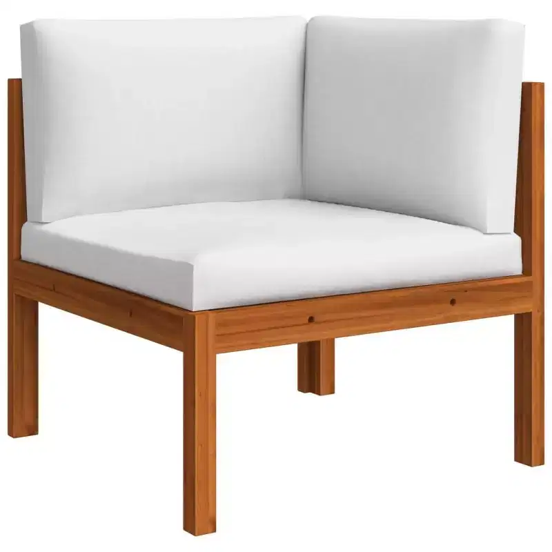 vidaXL Garden Lounge Set Cream, Natural Wood Solid Acacia wood Standard