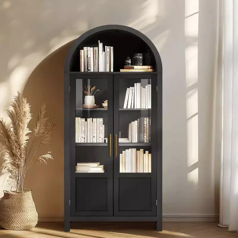 Vatros Arched Cabinet Wooden Display Cabinet