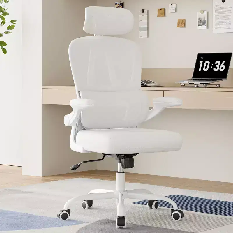 Ergonomic Mesh Office Chair with Adjustable Lumbar Support,Headrest & Flip-Up Armrests,Home Office Desk Chair for Study,Gaming Room