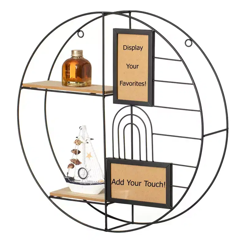 Vintiquewise Modern Decorative Wall Shelf - Stylish Multi-Functional Metal Display