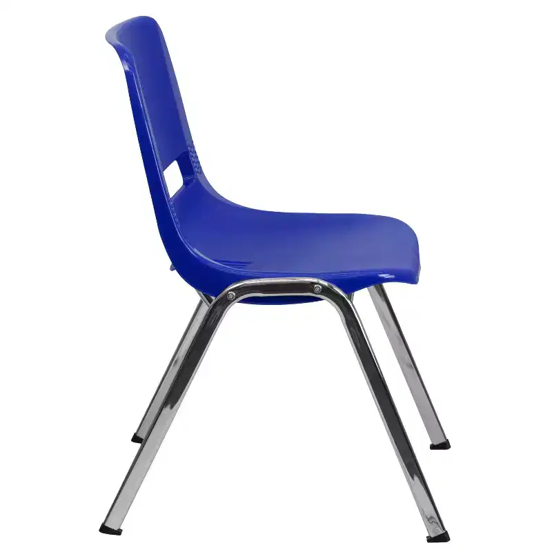 4-Pack Ergonomic Shell Stack Chair with Chrome Frame, 880 lb Capacity, 18