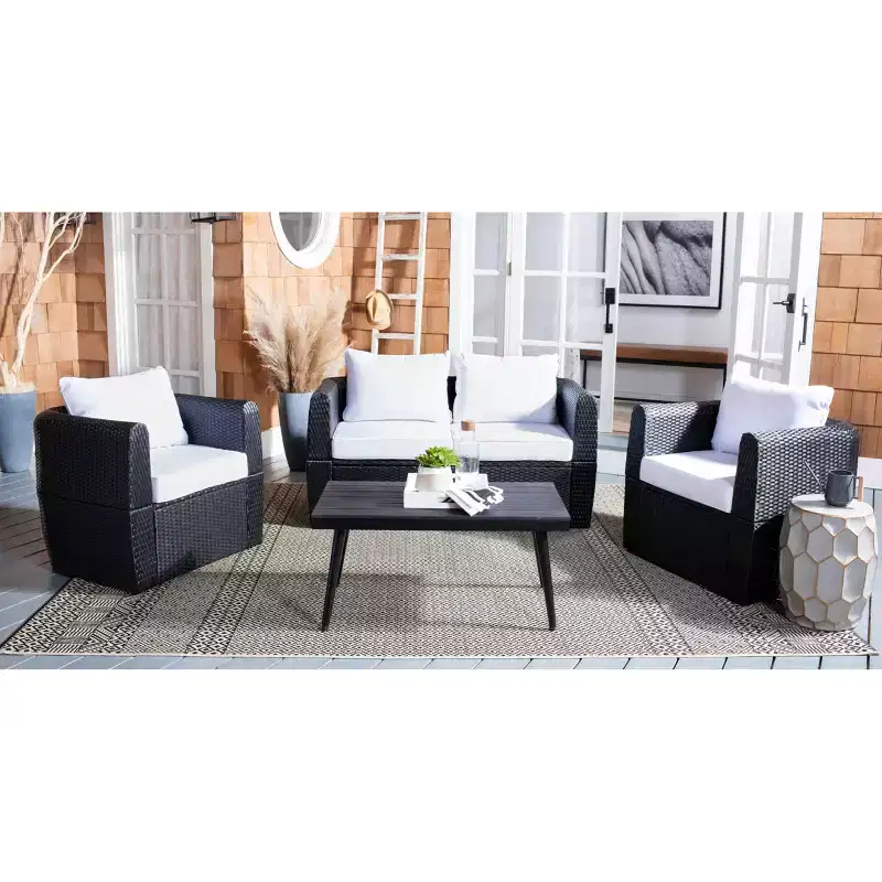 Tarien 4 Piece Living Set - Indoor/Outdoor - PAT7524 - Safavieh