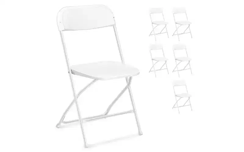 Karl Home | White Plastic Folding Chair (Set of 6)