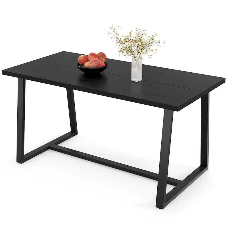 63 Large Dining Table for 4-6 People with Heavy-duty Metal - See Details