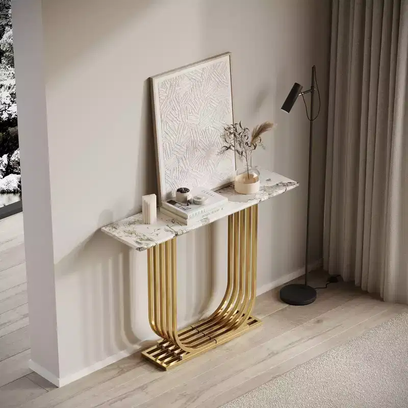 GDFStudio Rusk Modern Wood 43.3 Narrow Type Console Table