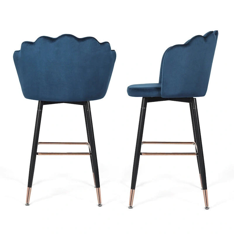42 Height Set of 2 Velvet Bar Stools