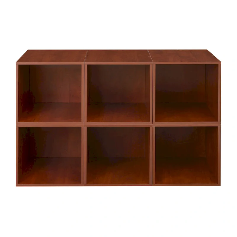 6-Cube Storage Set - Cherry Finish